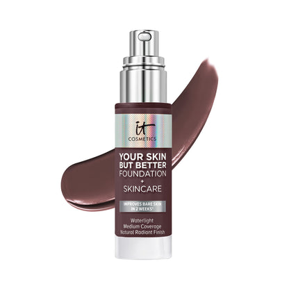 IT Cosmetics Your Skin But Better Foundation + Skincare - Hydrating Medium Buildable Coverage - Minimizes Pores &amp; Imperfections - Natural Radiant Finish - With Hyaluronic Acid - 1.0 fl oz