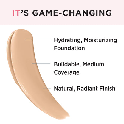 IT Cosmetics Your Skin But Better Foundation + Skincare - Hydrating Medium Buildable Coverage - Minimizes Pores &amp; Imperfections - Natural Radiant Finish - With Hyaluronic Acid - 1.0 fl oz