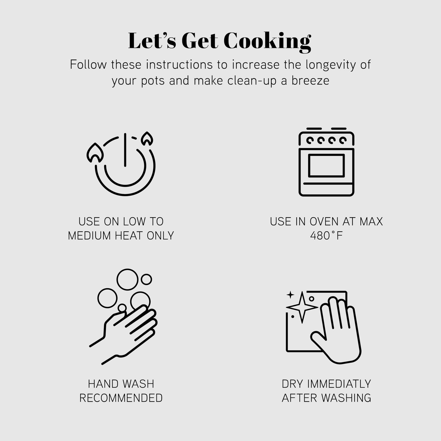 Country Kitchen Cookware Set with Removable Handle, Oven &amp; RV Safe Pots and Pans Set, Cream, Deluxe Larger Set