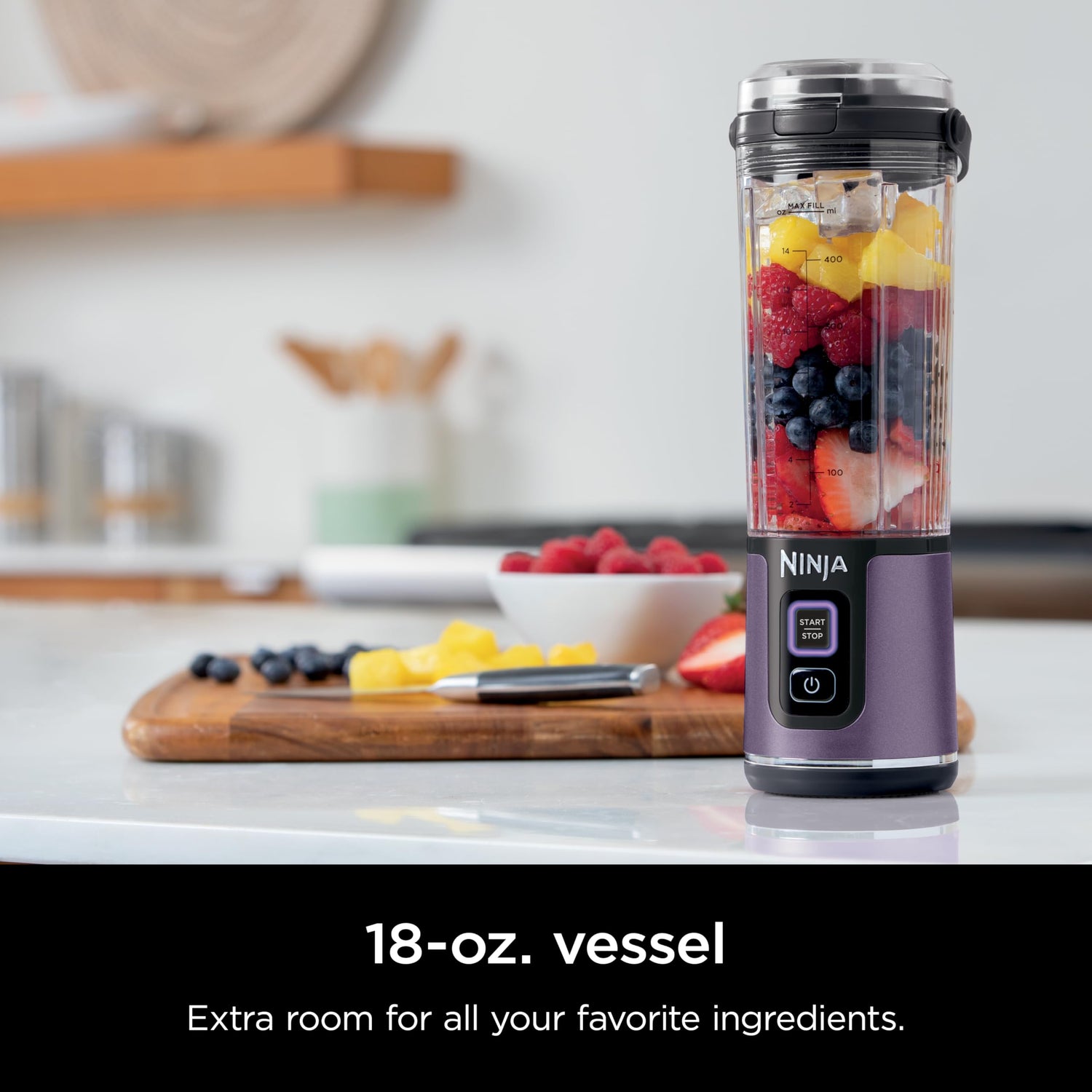 Ninja Blast Portable Blender, Cordless, 18oz. Vessel, Personal Blender For-Shakes and Smoothies, BPA Free, Leakproof-Lid and Sip Spout, USB-C Rechargeable, Dishwasher Safe Parts, Tinted Pink, BC151PK