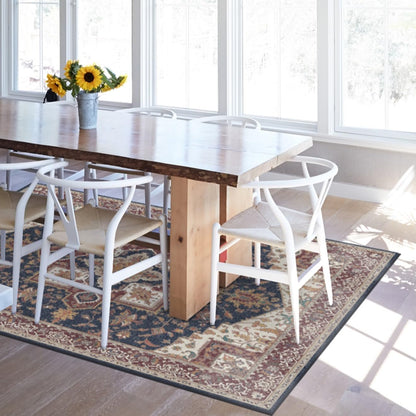 RUGGABLE Maral Heriz Washable Rug - Perfect Vintage Area Rug for Living Room Bedroom Kitchen - Pet &amp; Child Friendly - Stain &amp; Water Resistant - Creme 3&