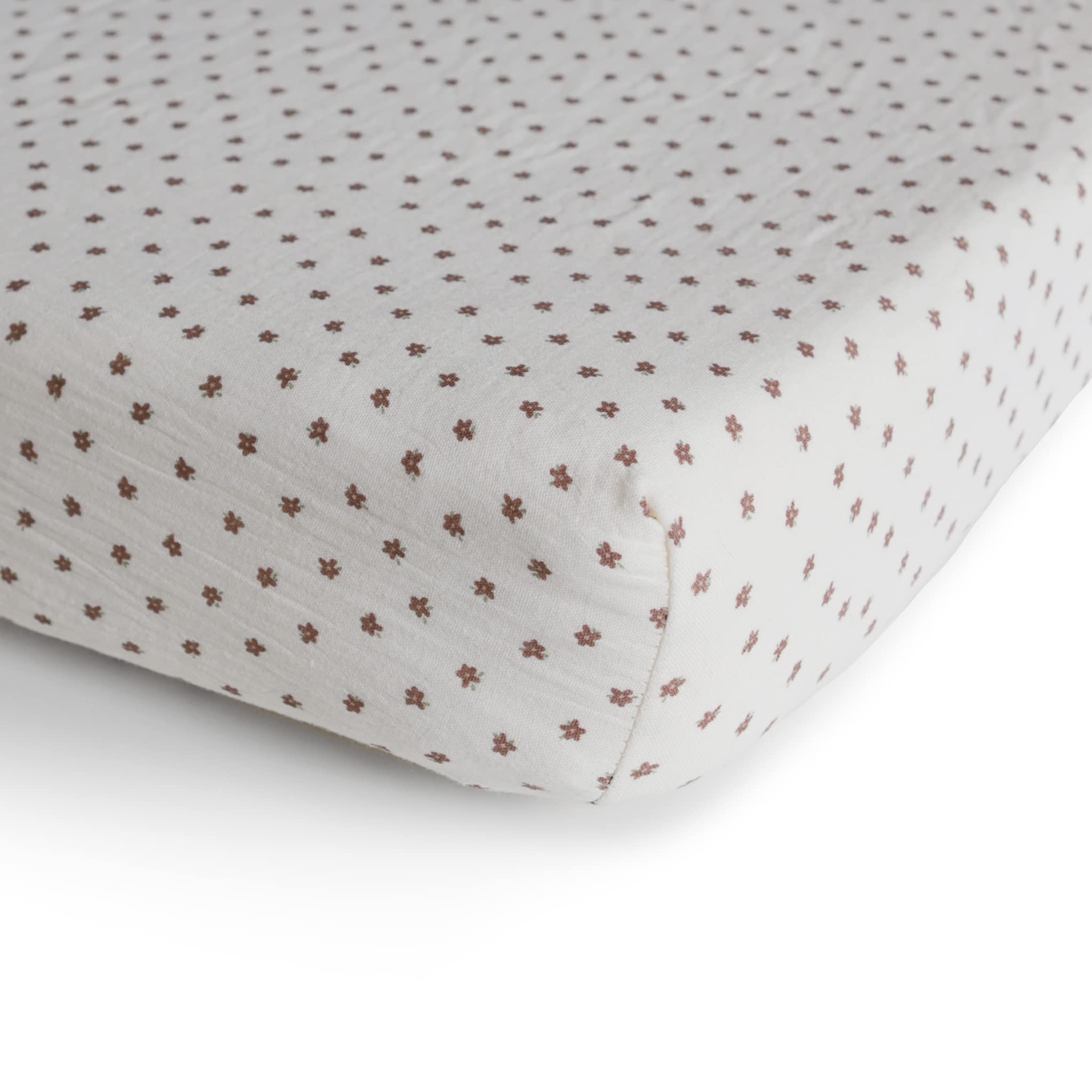 mushie Extra Soft Muslin Fitted Crib Sheet | 192 Thread Count | 28&quot;x 52&quot; (Fog)