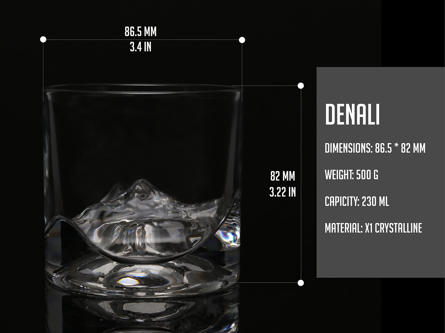 LIITON Heavy Crystal Whiskey Glasses Gift Set, Thick Freezable Bourbon Glass 1lb Each, Premium Whiskey Gifts for Men, Frozen Crystal Chills Cocktails Featuring Grand Canyon Glasses Set of 2, 10 oz