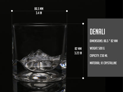 LIITON Heavy Crystal Whiskey Glasses Gift Set, Thick Freezable Bourbon Glass 1lb Each, Premium Whiskey Gifts for Men, Frozen Crystal Chills Cocktails Featuring Grand Canyon Glasses Set of 2, 10 oz