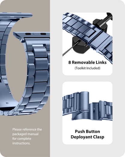 Fullmosa Compatible with Apple Watch Band 49mm 45mm 44mm 42mm 41mm 40mm 38mm, Stainless Steel iWatch Band with Case Compatible for Apple Watch Ultra 2 Ultra Series 10 9 8 7 6 5 4 3 2 1&amp;iWatch SE