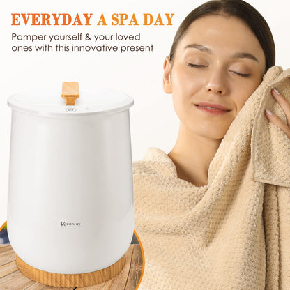 Keenray Towel Warmer, Luxury Towel Warmer Bucket, Large Towel Warmer for Bathroom, Auto Shut Off, Fits Up to Two 40&quot;X70&quot; Oversized Towels, Bathrobes, Blankets, PJ&