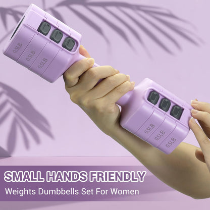 Adjustable Dumbbells Hand Weights Set: Sportneer 4 In 1 Weight Each 2lb 3lb 4lb 5lb Free Weights Dumbbells Set for Women Fast Adjust Dumbbell Set for Men Home Gym Workout Strength Training Exercise