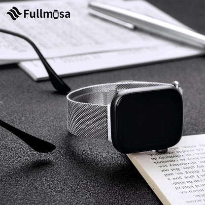 Fullmosa Compatible with Apple Watch Band 49mm 46mm 45mm 44mm 42mm 41mm 40mm 38mm Women Men, Stainless Steel Milanese Loop Replacement iWatch Bands Ultra 2/1 Series 10 9 8 7 6 5 4 3 2 1 SE