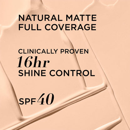IT Cosmetics CC+ Cream Natural Matte Foundation with SPF 40 - Shine-Reducing &amp; Long-Wear Full Coverage Foundation For Oily Skin - With Hyaluronic Acid - Fragrance Free &amp; Non-Comedogenic - 1.08 fl oz