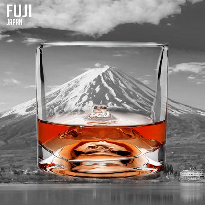 LIITON Heavy Crystal Whiskey Glasses Gift Set, Thick Freezable Bourbon Glass 1lb Each, Premium Whiskey Gifts for Men, Frozen Crystal Chills Cocktails Featuring Grand Canyon Glasses Set of 2, 10 oz