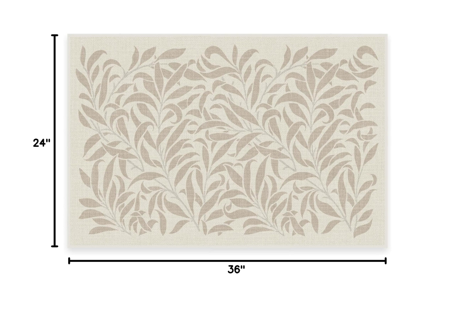 RUGGABLE x Morris &amp; Co Washable Rug - Perfect Bohemian Area Rug for Living Room Bedroom Kitchen - Non-Slip, Child Friendly, Stain &amp; Water Resistant - Pure Willow Boughs Natural 2&