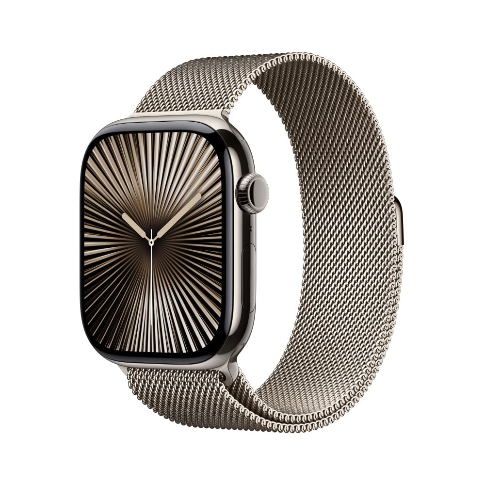 Apple Watch Series 10 [GPS 46mm] Smartwatch with Jet Black Aluminium Case with Black Sport Band. Fitness Tracker, ECG App, Always-On Retina Display, Water-Resistant