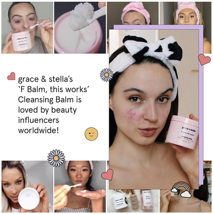 grace &amp; stella Cleansing Balm (4.3 oz/125 ml) Makeup Cleansing Balm - Makeup Remover Balm for All Skin Types