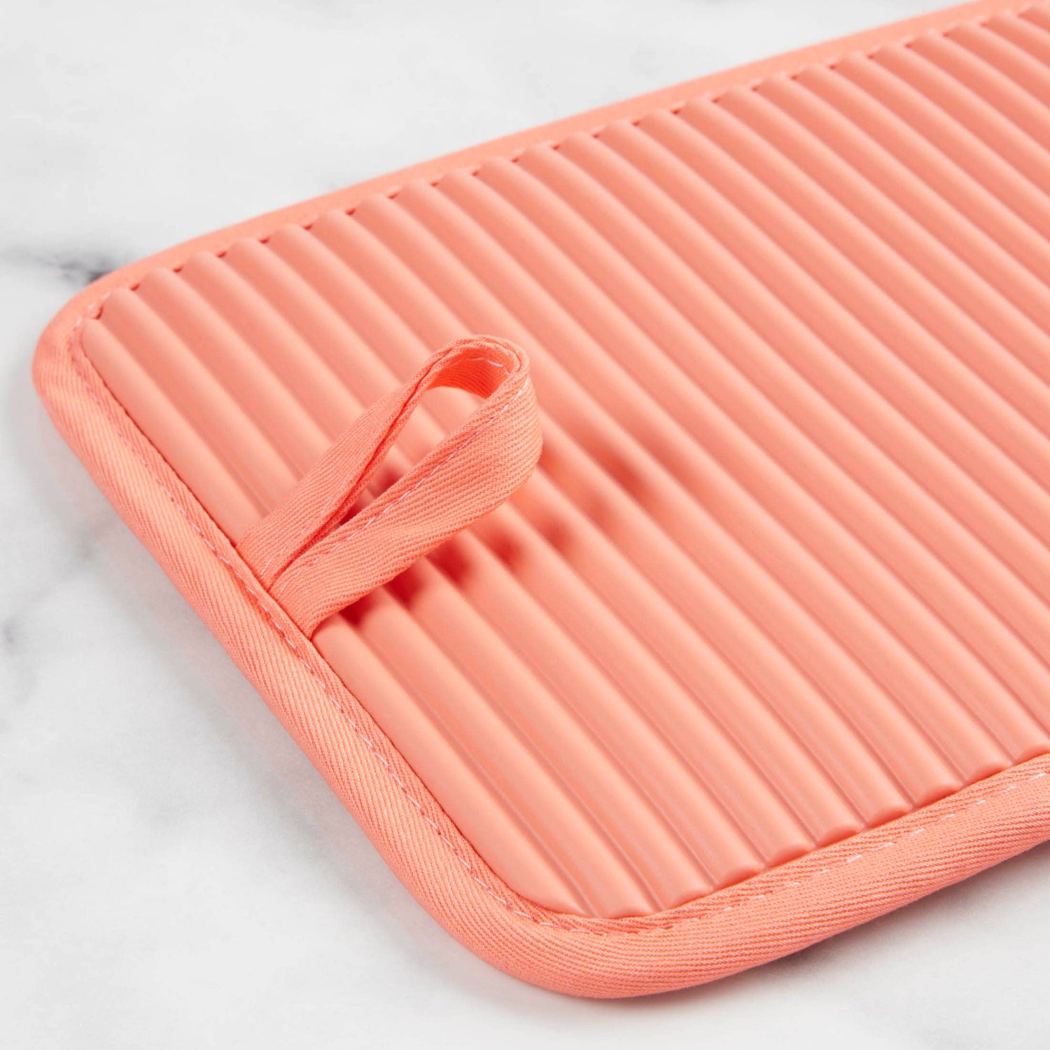 KitchenAid Ribbed Soft Silicone Water Resistant Pot Holder Set, Milkshake , 2 Piece Set, 7&quot;x9&quot;