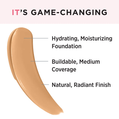 IT Cosmetics Your Skin But Better Foundation + Skincare - Hydrating Medium Buildable Coverage - Minimizes Pores &amp; Imperfections - Natural Radiant Finish - With Hyaluronic Acid - 1.0 fl oz