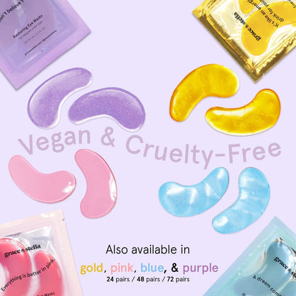 grace &amp; stella Under Eye Masks for Dark Circles (Purple, 24 Pairs) - Gel Eye Mask with Retinol - Restoring Under Eye Patches for Puffy Eyes and Dark Circles - Vegan Cruelty-Free
