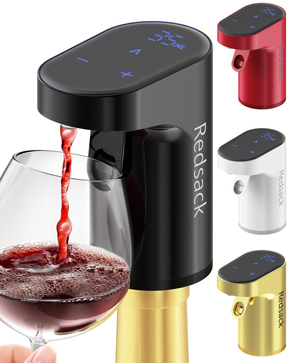 Electric Wine Decanter Aerator Dispenser Pourer Whiskey Adjustable Quantity Liquor Wine Pump Birthday Gift for Men Women Mom Dad Boss Brother Husband Funny Unique Gifts for Him (White)