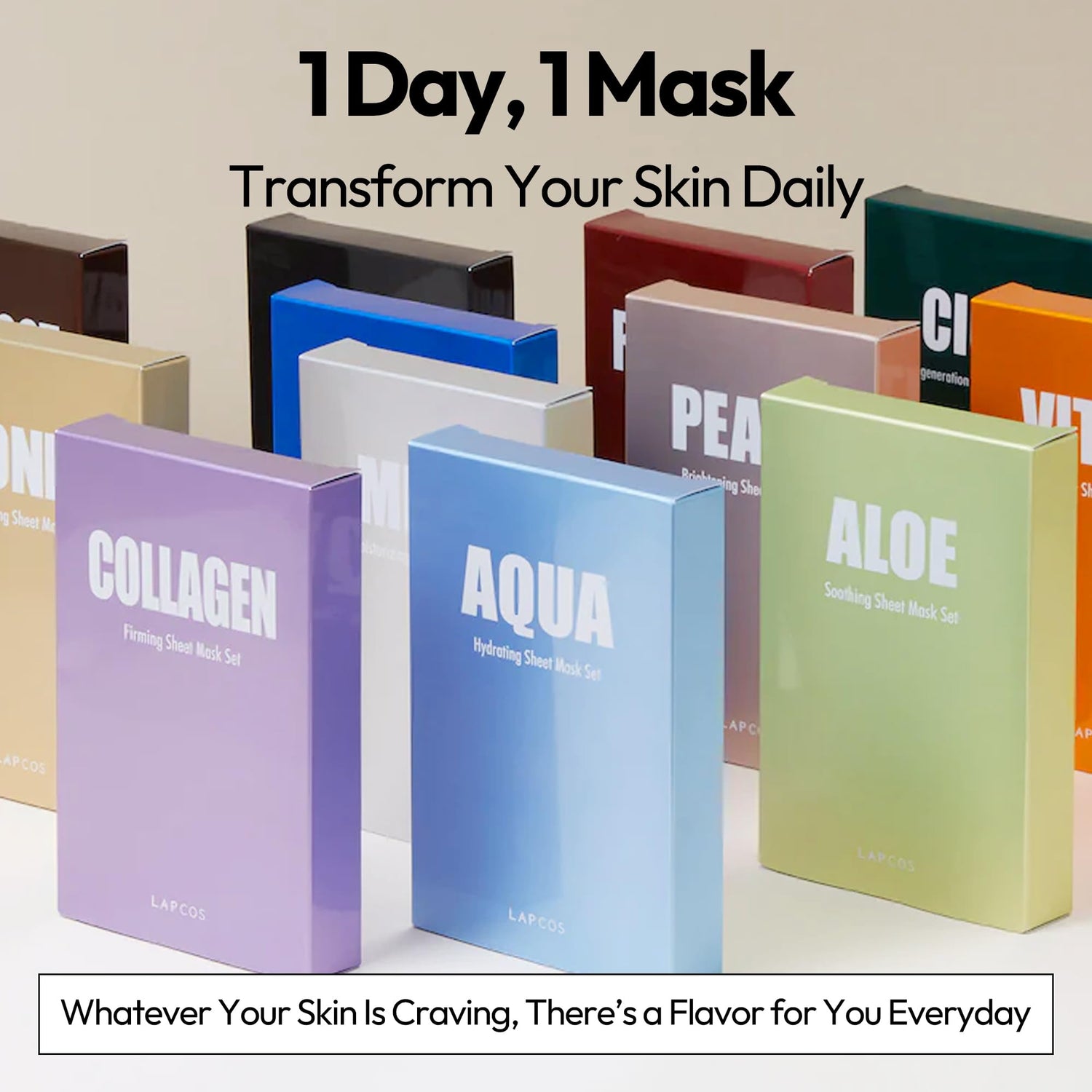 LAPCOS Pearl Sheet Mask, Daily Face Mask with Probiotics to Brighten and Clarify Skin, Korean Beauty Favorite, 5-Pack