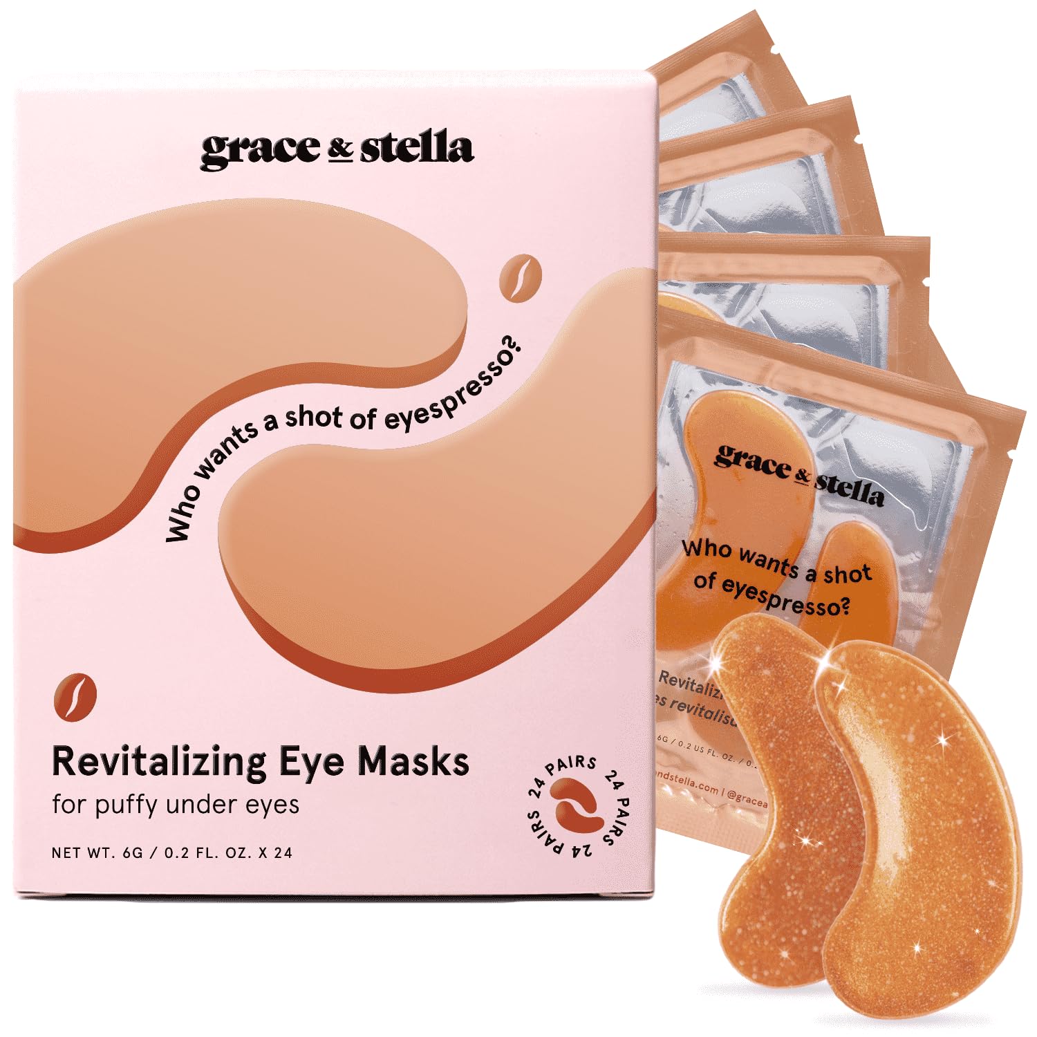 grace &amp; stella Under Eye Masks for Dark Circles (Purple, 24 Pairs) - Gel Eye Mask with Retinol - Restoring Under Eye Patches for Puffy Eyes and Dark Circles - Vegan Cruelty-Free