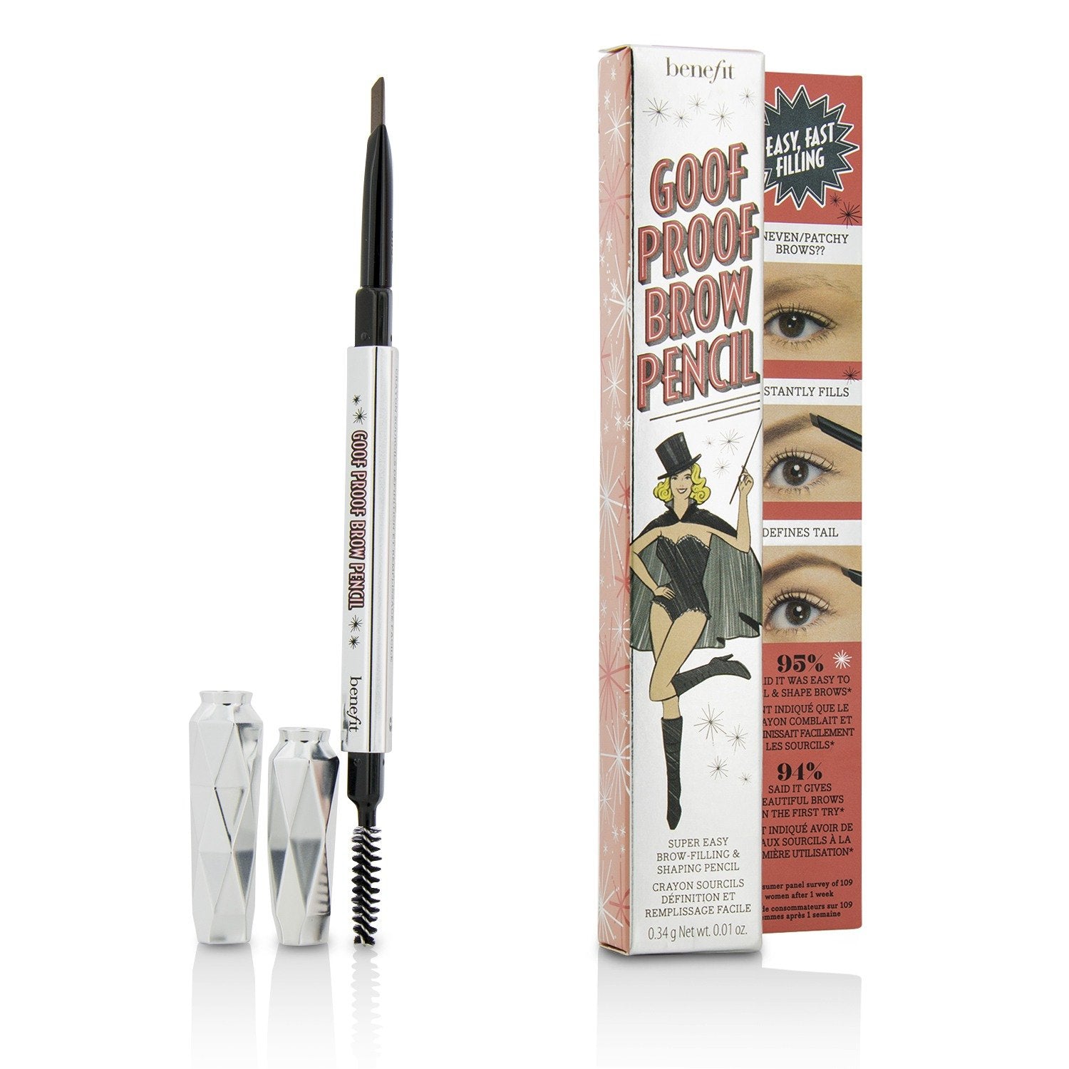 BENEFIT COSMETICS Goof Proof Brow Pencil 03 Warm Light Brown