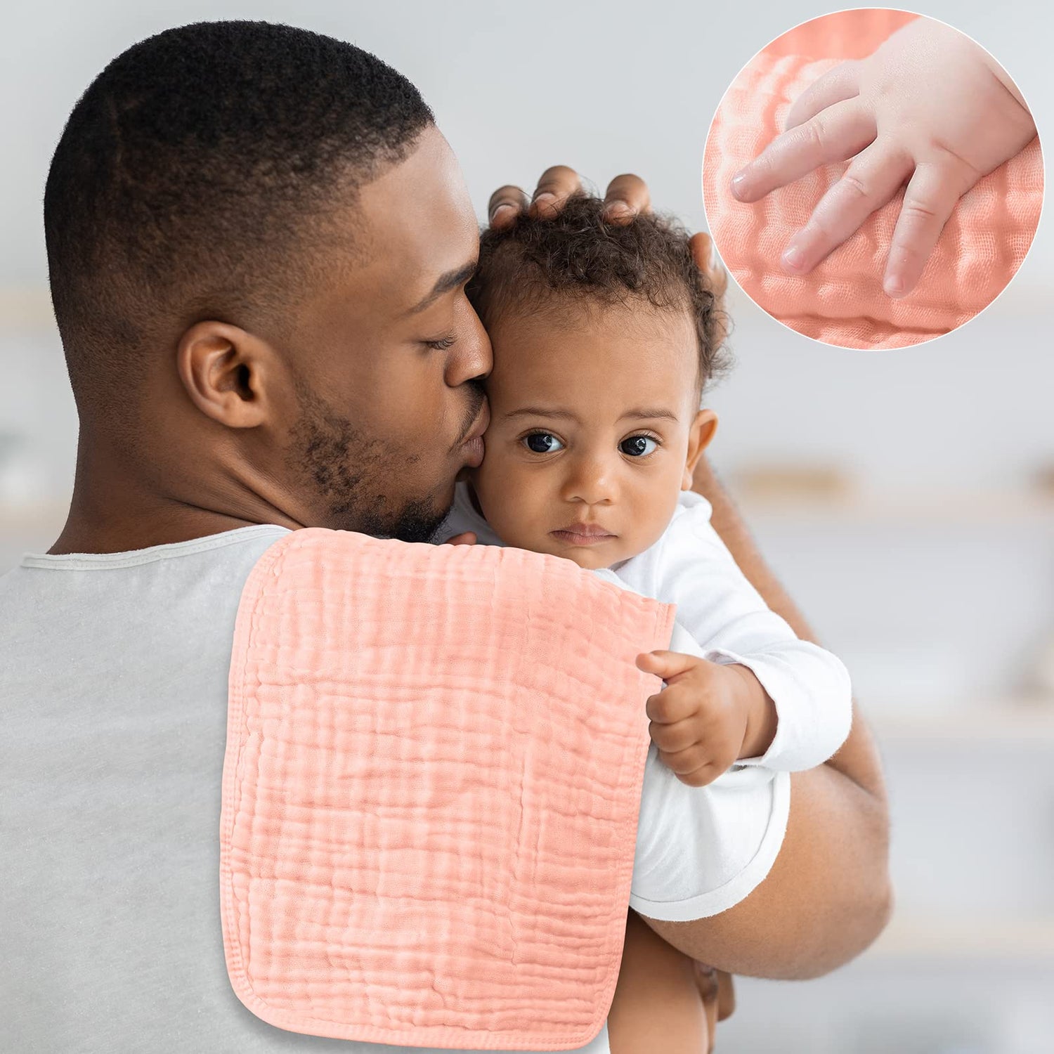 Yoofoss Muslin Burp Cloths for Baby 10 Pack 100% Cotton Baby Washcloths for Boys Girls Large 20&
