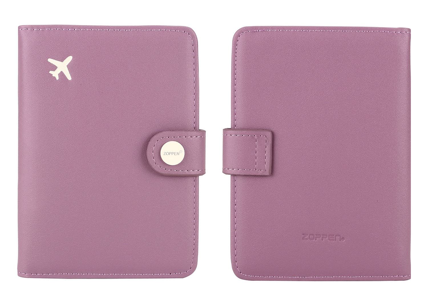 Zoppen RFID Blocking Travel Passport Holder Cadanian Passport Cover Slim Id Card Case (