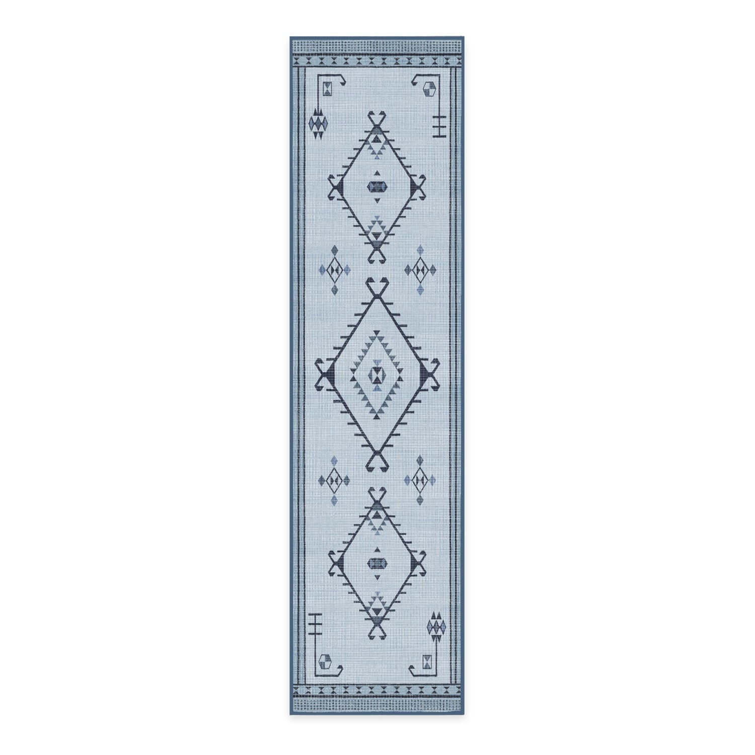 RUGGABLE Damali Runner Rug - Perfect Boho Washable Rug for Entryway Hallway Kitchen - Pet &amp; Child Friendly - Non-Toxic - Stain &amp; Water Resistant - Black &amp; White 2.5&