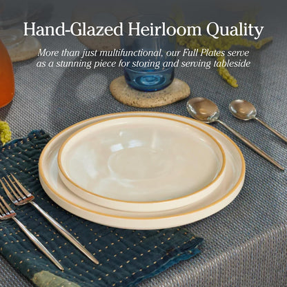 Our Place Dinner Plates - Set of Four 10.5” Handcrafted Ceramic Dinner Plates | Chip-Resistant, Restaurant-Grade | Stackable &amp; Space-Saving | Steam