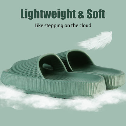 rosyclo Cloud Slippers for Women and Men, Pillow House Slippers Shower Shoes Indoor Slides Bathroom Sandals, Ultimate Comfort, Lightweight, Thick Sole, Non-Slip, Easy to Clean