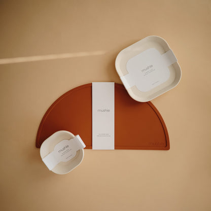 mushie Flatware Fork and Spoon Set for Kids | Made in Denmark (Sage)