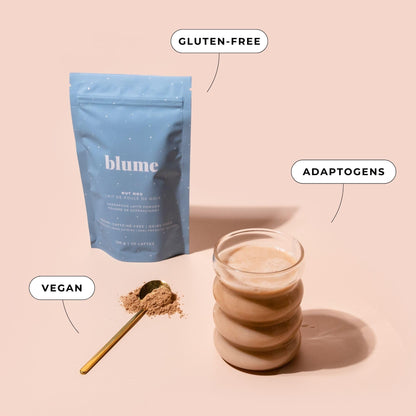 Blume Rose London Fog Latte with Zero Sugar or Caffeine - Certified Organic, Vegan and Gluten-Free - Tart Cherry &amp; Rosehips blend rich Antioxidant &amp; Vitamin to Ease Bloating and Boost Your Natural Glow - 30 Servings