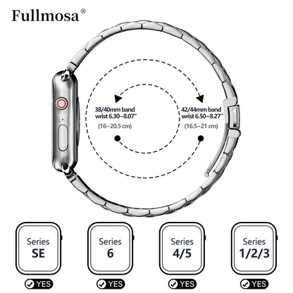 Fullmosa Compatible with Apple Watch Band 49mm 45mm 44mm 42mm 41mm 40mm 38mm, Stainless Steel iWatch Band with Case Compatible for Apple Watch Ultra 2 Ultra Series 10 9 8 7 6 5 4 3 2 1&amp;iWatch SE