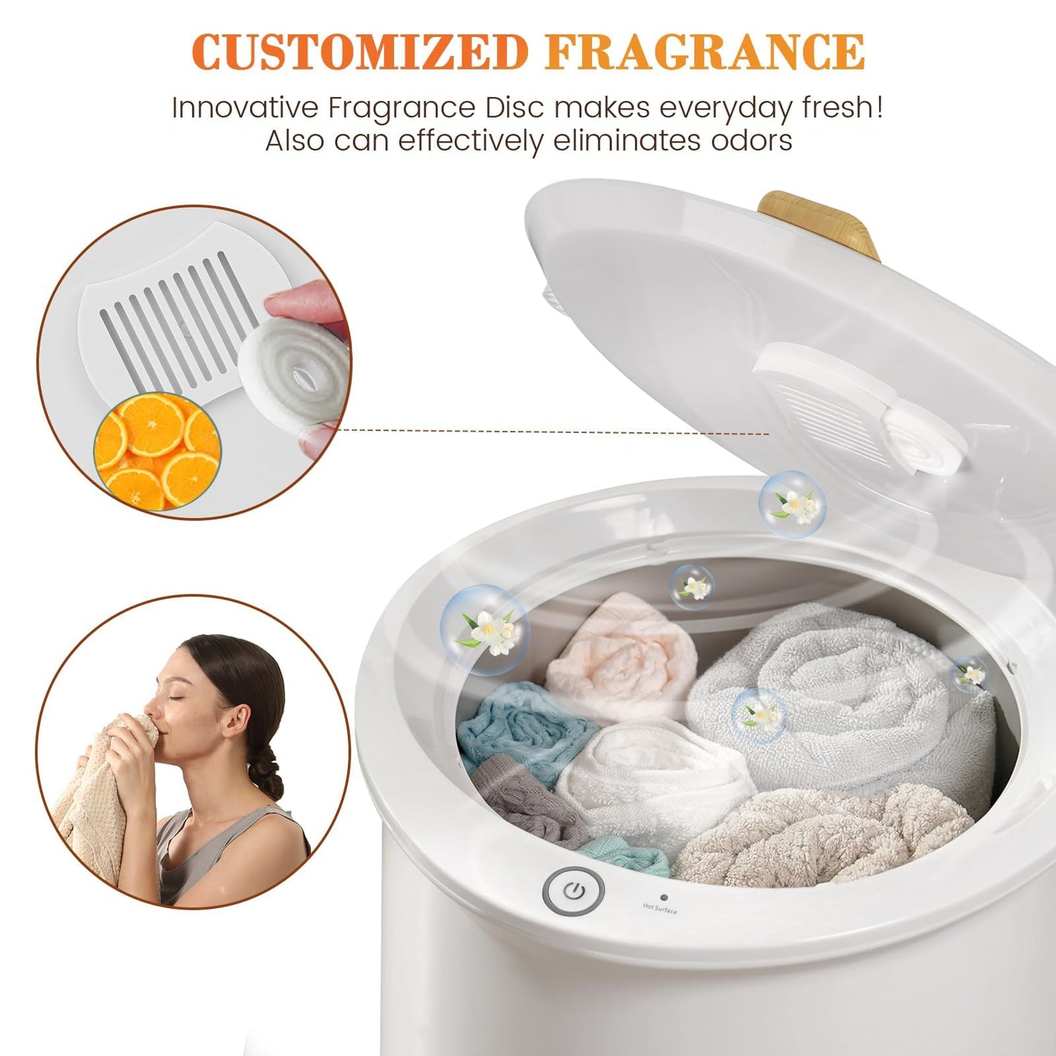 Keenray Towel Warmer, Luxury Towel Warmer Bucket, Large Towel Warmer for Bathroom, Auto Shut Off, Fits Up to Two 40&quot;X70&quot; Oversized Towels, Bathrobes, Blankets, PJ&