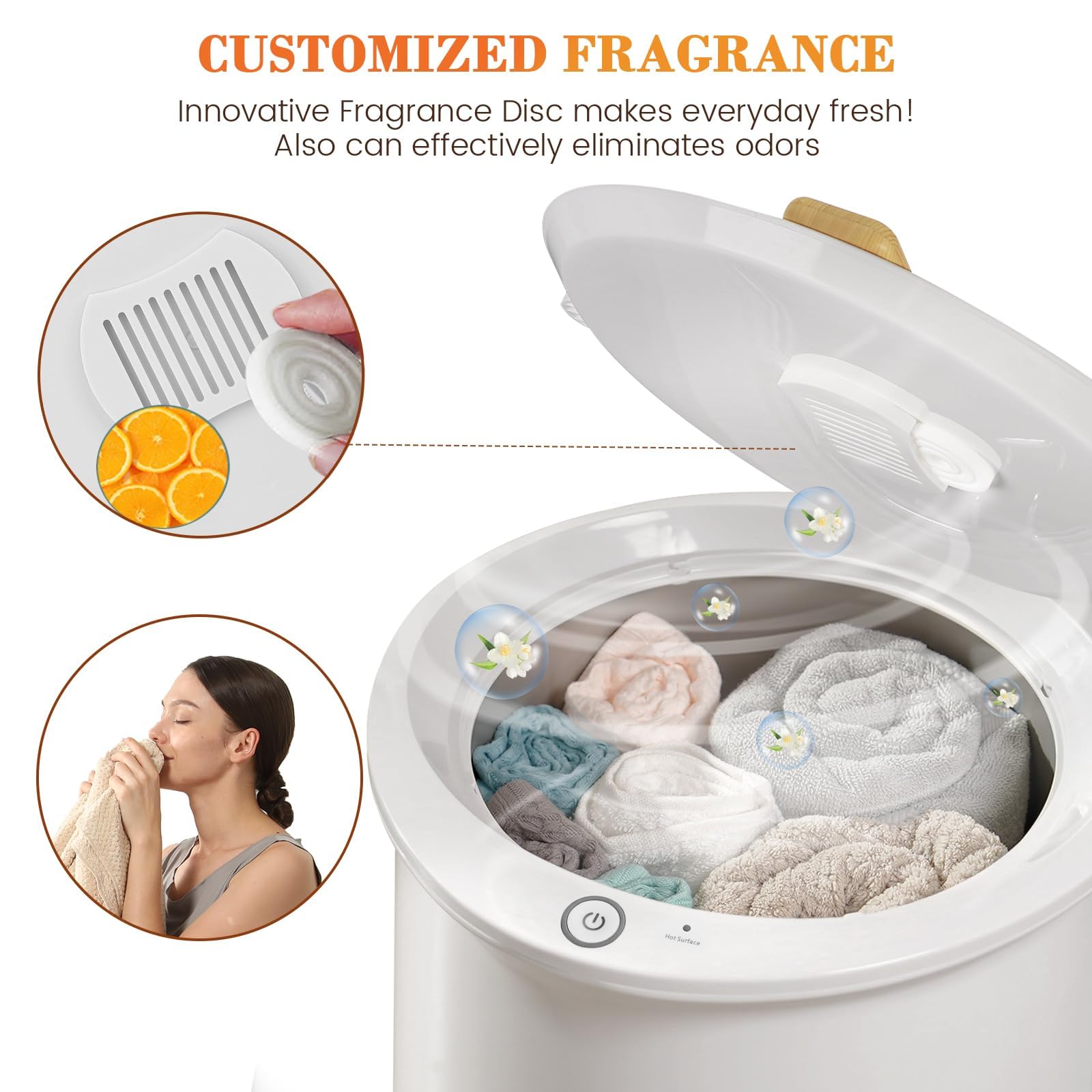 Keenray Towel Warmer, Luxury Towel Warmer Bucket, Large Towel Warmer for Bathroom, Auto Shut Off, Fits Up to Two 40&quot;X70&quot; Oversized Towels, Bathrobes, Blankets, PJ&
