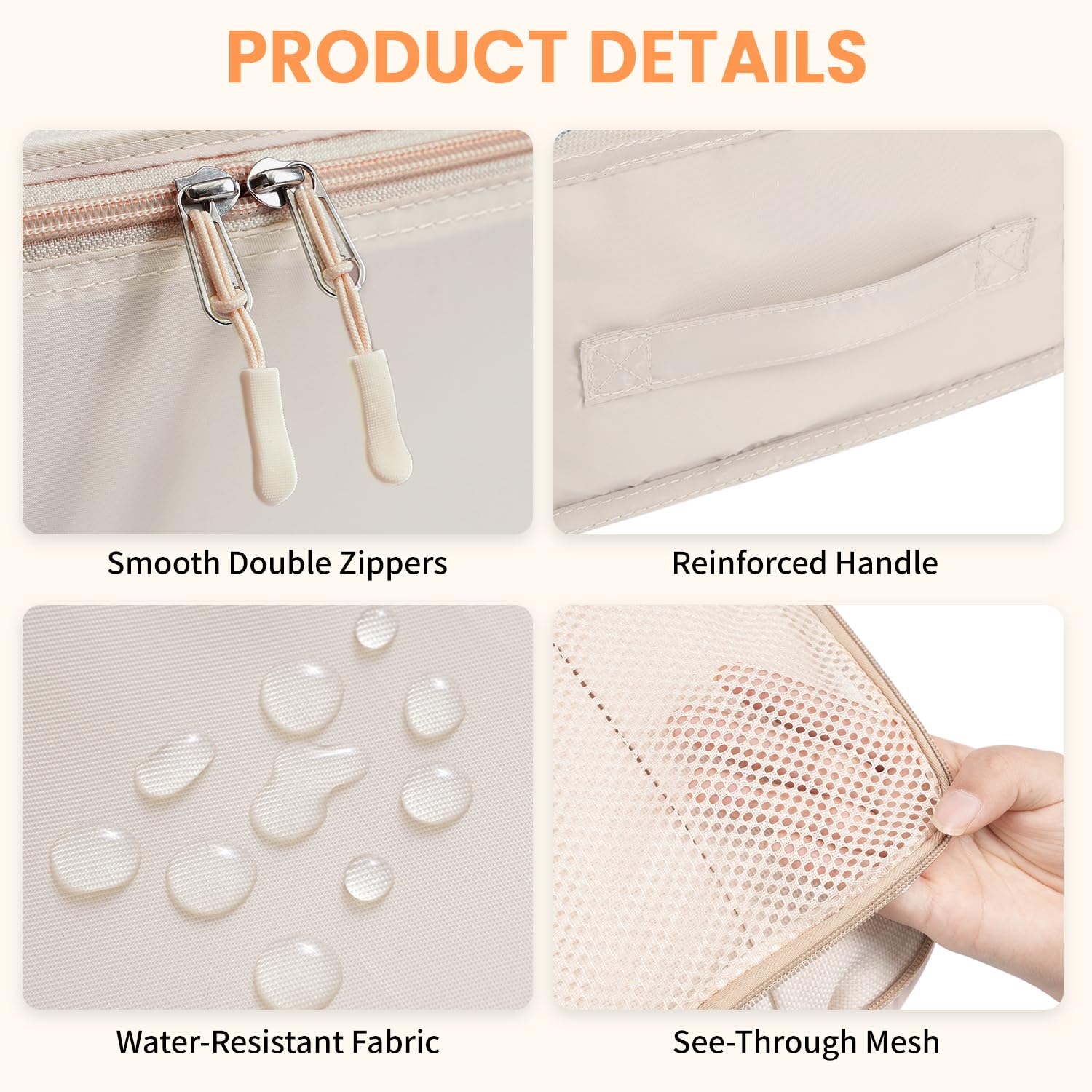 BAGAIL 8 Set Packing Cubes Luggage Packing Organizers for Travel Accessories