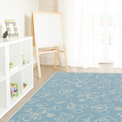 RUGGABLE Disney Classic Minnie Mouse Washable Rug - Perfect Area Rug for Nursery Playroom Kids Room - Pet &amp; Child Friendly - Stain &amp; Water Resistant - Trellis Pink 5&