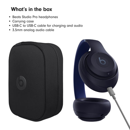 Beats Studio Pro - Wireless Bluetooth Noise Cancelling Headphones - Personalized Spatial Audio, USB-C Lossless Audio, Apple &amp; Android Compatibility, Up to 40 Hours Battery Life - Matte White