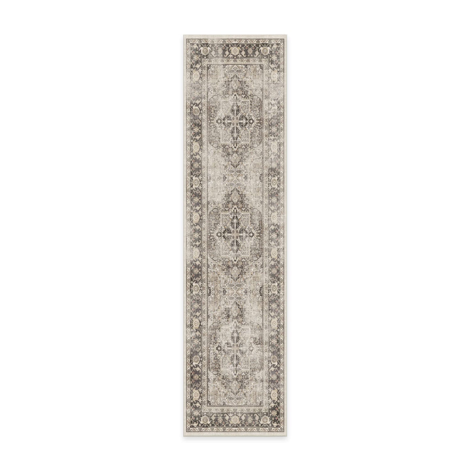 RUGGABLE Kamran Washable Rug - Perfect Vintage Area Rug for Living Room Bedroom Kitchen - Pet &amp; Child Friendly - Stain &amp; Water Resistant - Hazel 5&