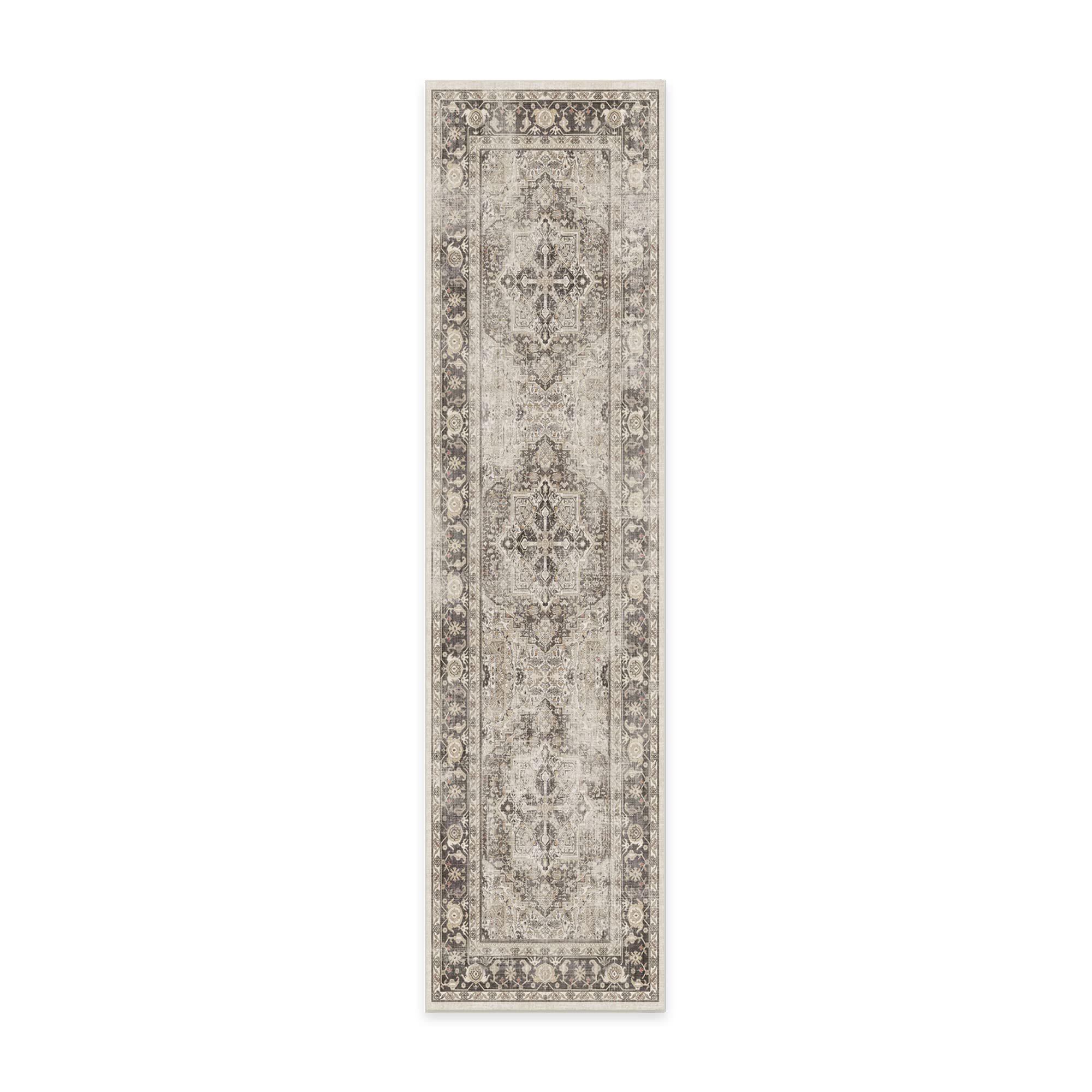 RUGGABLE Kamran Washable Rug - Perfect Vintage Area Rug for Living Room Bedroom Kitchen - Pet &amp; Child Friendly - Stain &amp; Water Resistant - Hazel 5&