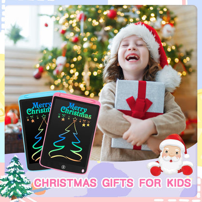 cimetech 2 Pack LCD Writing Tablet for Kids Toys, Colorful Drawing Tablet Doodle Board Writing Pad for Toddler Gifts, Kids Travel Essentials, Christmas Stocking Stuffers for 3-12 Years Boys Girls