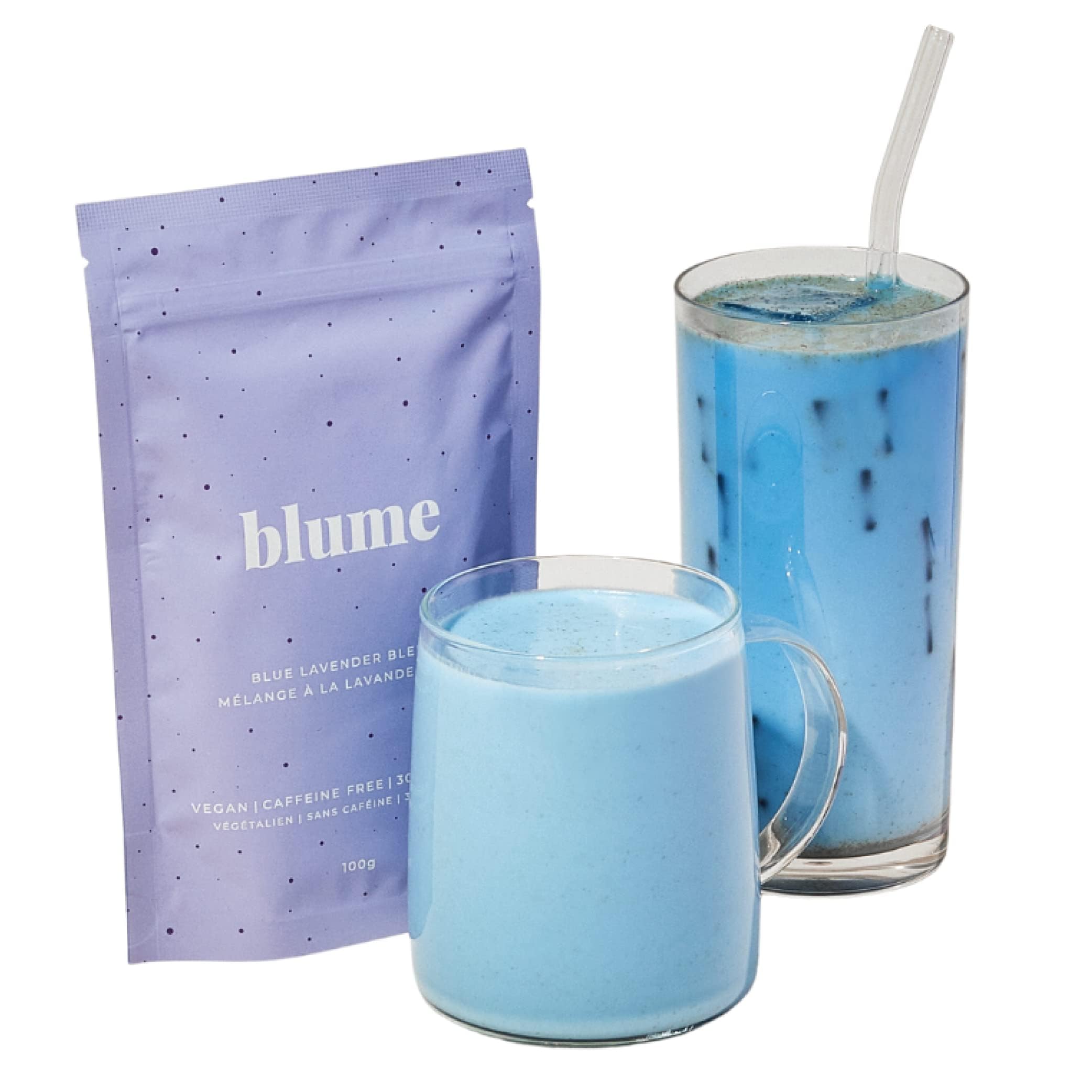 Blume Rose London Fog Latte with Zero Sugar or Caffeine - Certified Organic, Vegan and Gluten-Free - Tart Cherry &amp; Rosehips blend rich Antioxidant &amp; Vitamin to Ease Bloating and Boost Your Natural Glow - 30 Servings