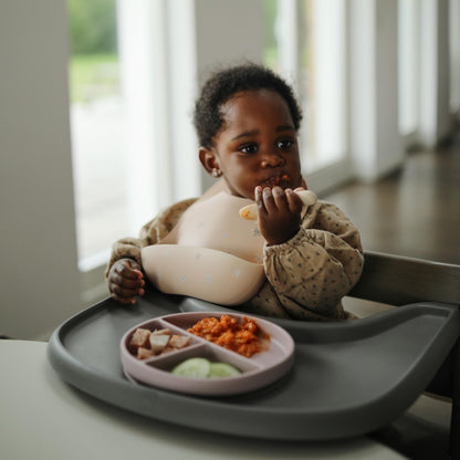 mushie Silicone Suction Plate | BPA-Free Non-Slip Design (Ivory)
