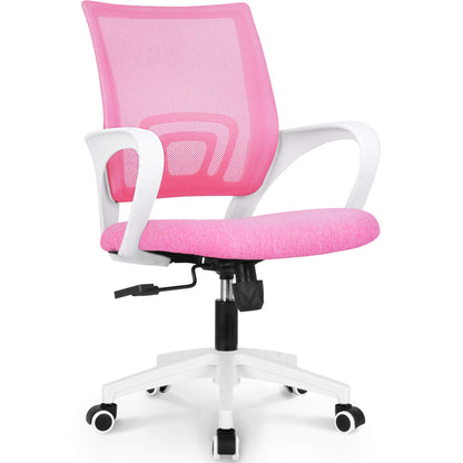 NEO CHAIR Office Chair Computer Desk Chair Gaming Ergonomic Mid Back Cushion Lumbar Support with Comfy Mesh Adjustable Swivel Rolling Home (Beige)