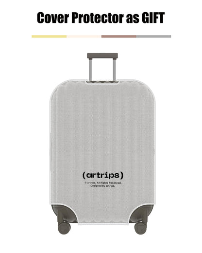 artrips Luggage with 8 Spinner Wheels,Lightweight Hardside Suitcase with Cover Protector,PC Hardshell Luggage,Travel Suitcase with Bread Design,TSA Lock,20/24/28inch