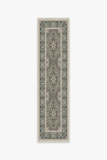 RUGGABLE Hendesi Heriz Washable Rug - Perfect Antique Vintage Area Rug for Living Room Bedroom Kitchen - Pet &amp; Child Friendly - Stain &amp; Water Resistant, Non-Slip - Abalone 2&