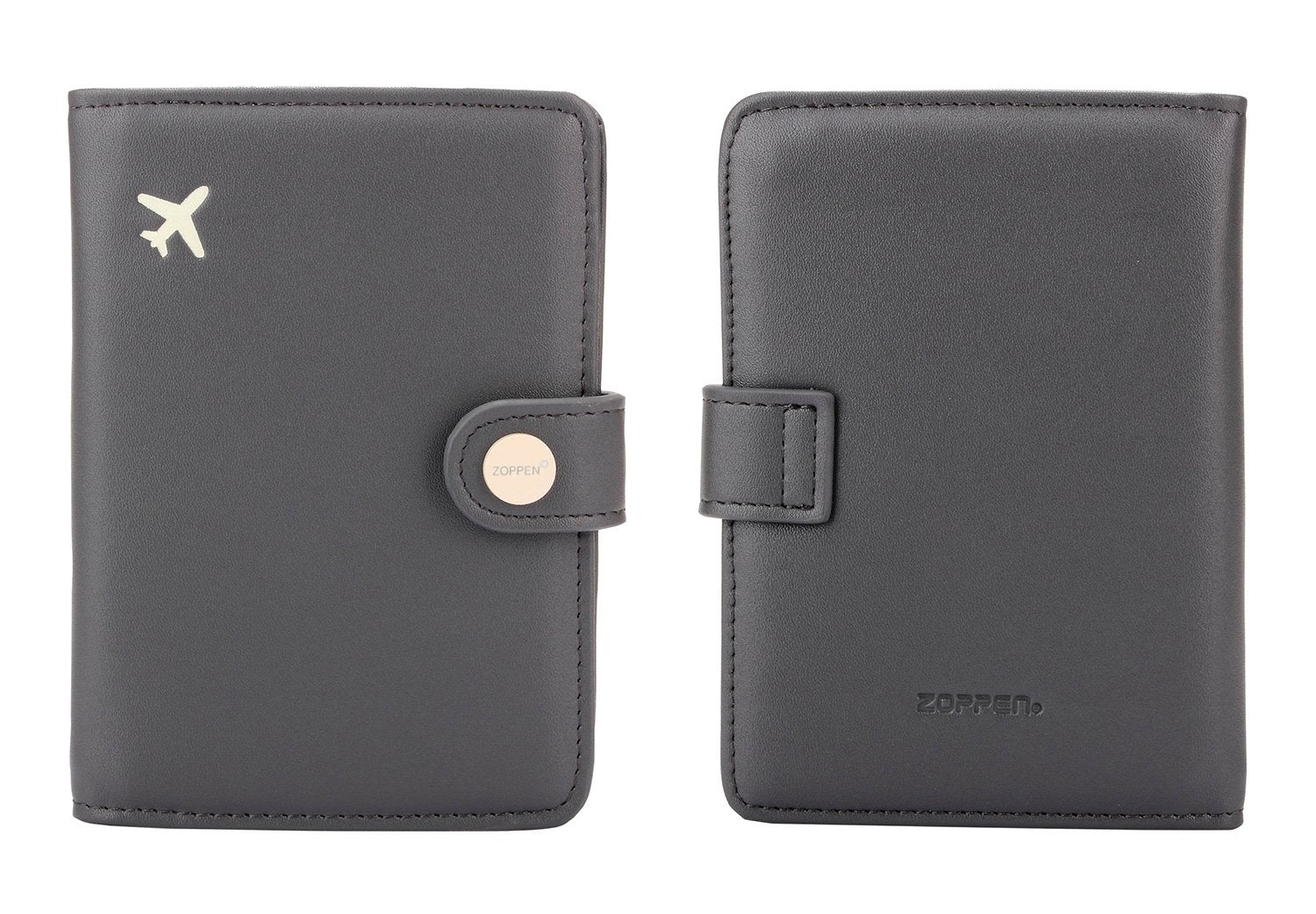 Zoppen RFID Blocking Travel Passport Holder Cadanian Passport Cover Slim Id Card Case (