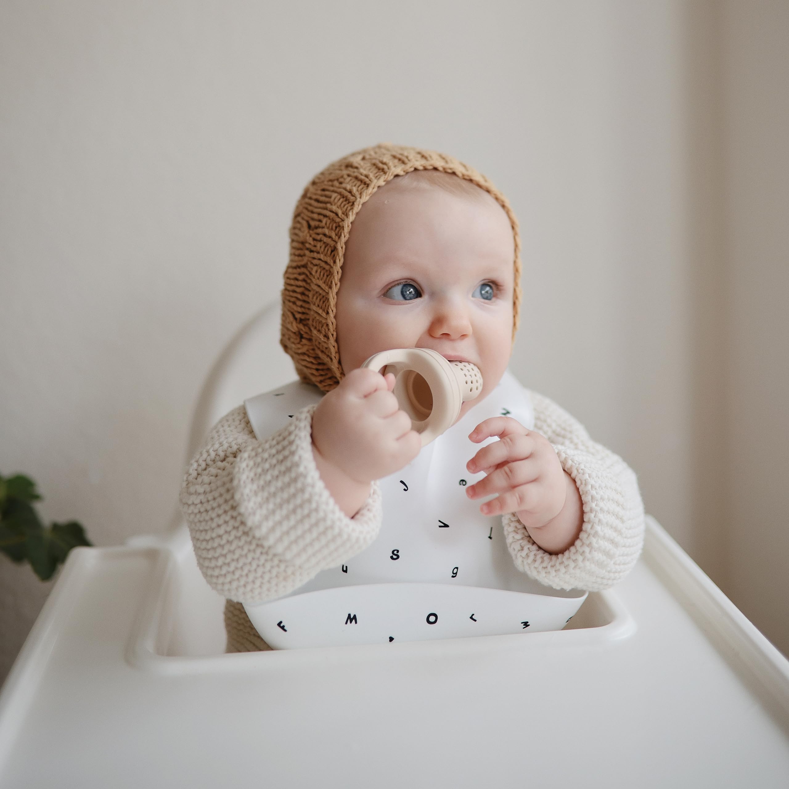 mushie Silicone Baby Bib | Adjustable Fit Waterproof Bibs (Whales)