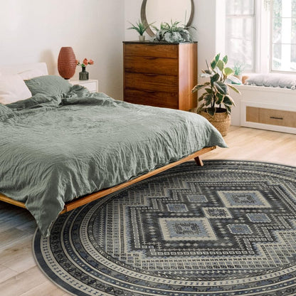 RUGGABLE Kaden Washable Rug - Perfect Vintage Area Rug for Living Room Bedroom Kitchen - Pet &amp; Child Friendly - Stain &amp; Water Resistant - Amber Red 3&