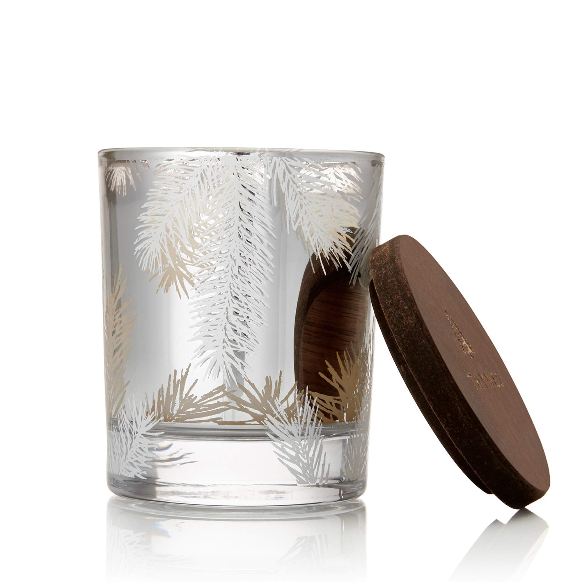 Thymes Frasier Fir Statement 3-Wick Candle - Scented Candle with Crisp Notes of Siberian Fir Needles, Cedarwood, and Relaxing Sandalwood - Luxury Home Fragrance - Silver Candle (12.5 oz)