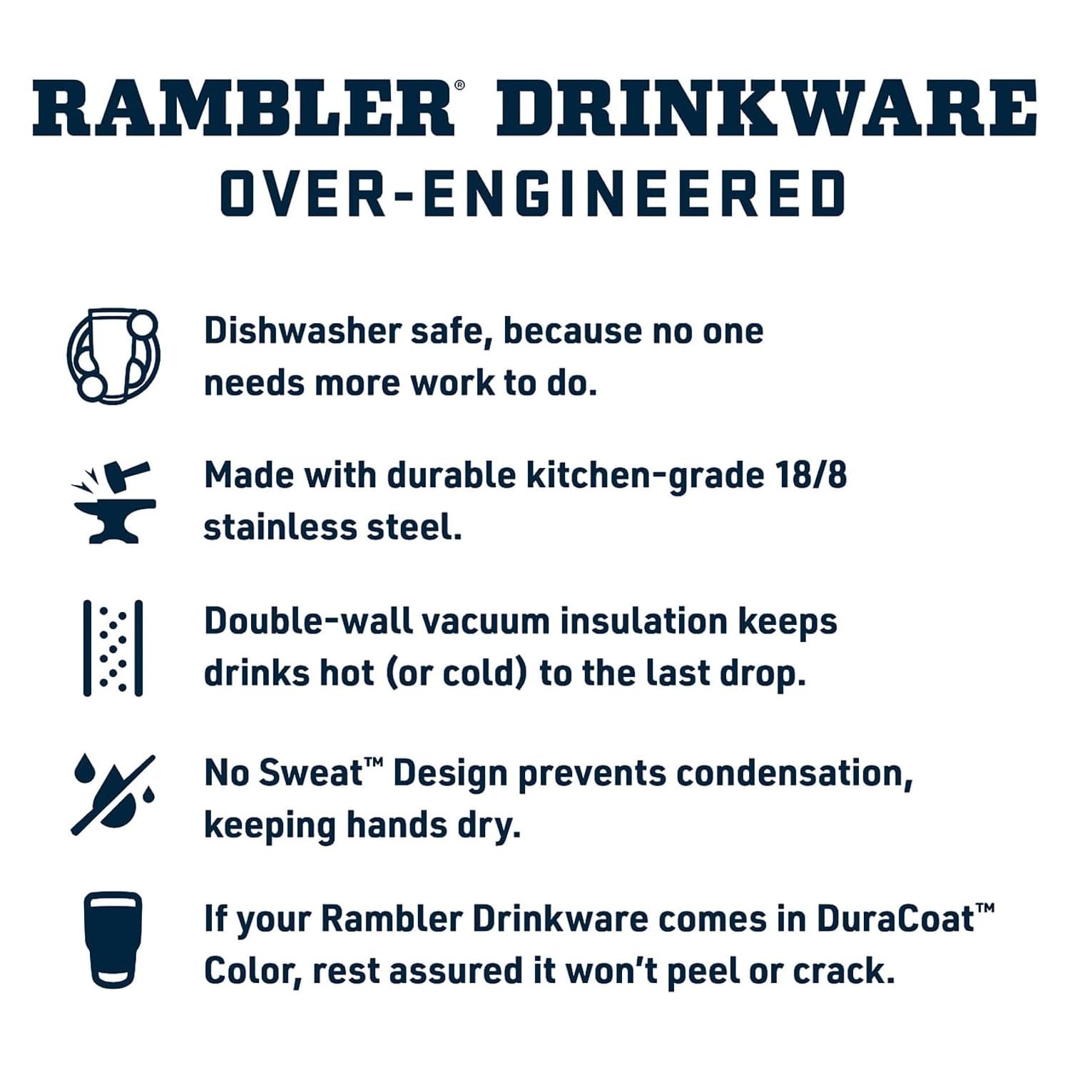 YETI Rambler Tumbler with Handle and Straw Lid, Vacuum Insulated Travel Mug, Stainless Steel
